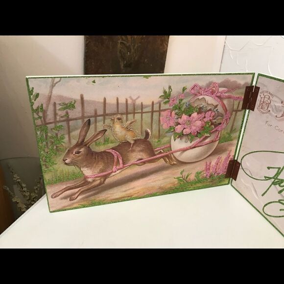 Easter Bunny Rabbit Shelf Sitter Sign NWT - Picture 2 of 5